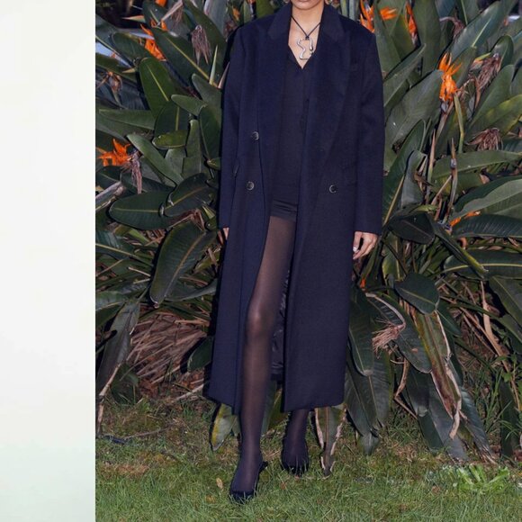 NWT. THIRD FORM IMMERSION DOUBLE BREASTED COAT -  BLACK - Picture 6 of 6